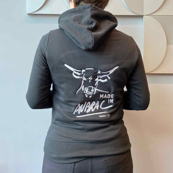 Sweat-shirt écoresponsable à capuche femme Made in Aubrac